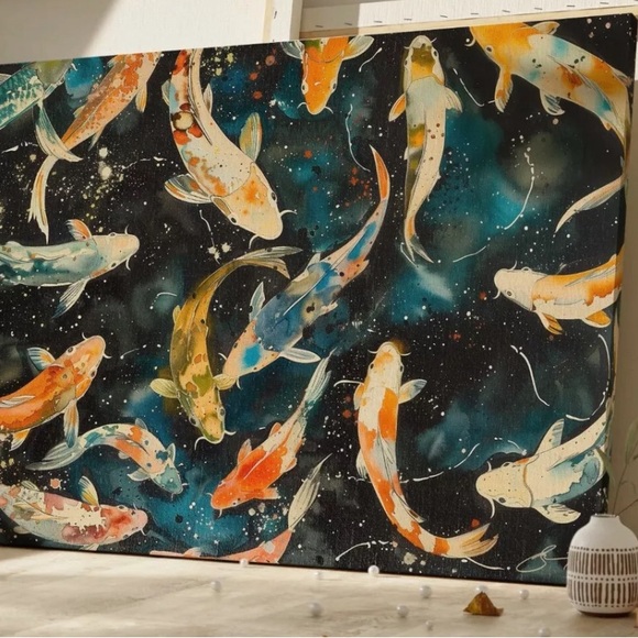 "KRAZY KOI"
24"X36" QUALITY CANVAS ART PRINT READY TO HANG
Print of Watercolor - Picture 4 of 5